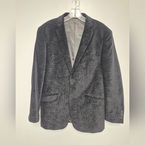 Madison Modern Fit Paisley Print Velvet Career Blazer sz 40R